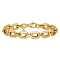 14K Yellow Gold Polished Fancy Link Bracelet
