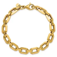14K Yellow Gold Polished Fancy Link Bracelet