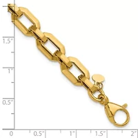 14K Yellow Gold Polished Fancy Link Bracelet