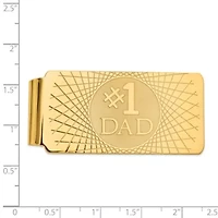 14K Yellow Gold #1 Dad Men's Money Clip