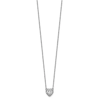Lab Created 1.22 ct. t.w. Lab Grown Diamond VS/SI+ G+ 16-inch Halo Heart Necklace in 14K White Gold