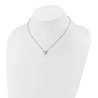 Lab Created 1.22 ct. t.w. Lab Grown Diamond VS/SI+ G+ 16-inch Halo Heart Necklace in 14K White Gold