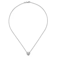 Lab Created 1.22 ct. t.w. Lab Grown Diamond VS/SI+ G+ 16-inch Halo Heart Necklace in 14K White Gold