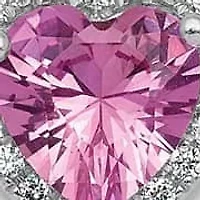Lab Created / ct. t.w. Pink Sapphire and 1/ ct. t.w. Lab Grown Diamond VS+ F+ 18-inch Heart Necklace in 14K White Gold