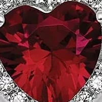 Lab Created 1 ct. t.w. Ruby and 1/10 ct. t.w. Lab Grown Diamond VS+ F+ 18-inch Heart Necklace in 14K White Gold