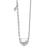 Lab Created 3/8 ct. t.w. Lab Grown Diamond VS+ F+ Heart Necklace in 14K White Gold