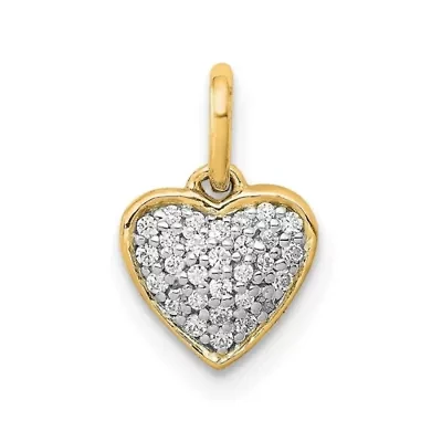 1/10 ct. t.w. Diamond Heart Pendant in 14K Yellow Gold