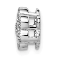 Lab Created 1/2 ct. t.w. Lab Grown Diamond  Floral Chain Slide Pendant in 14K White Gold