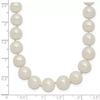 14K Yellow Gold 7.5-9mm White Freshwater Cultured Pearl Graduated Necklace