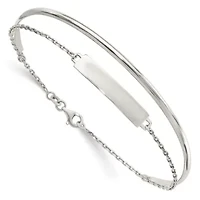 Sterling Silver Polished ID Bangle