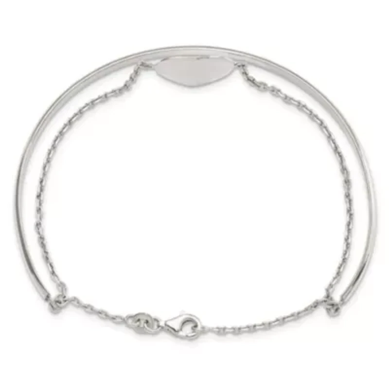 Sterling Silver Polished Heart Ring and Bangle