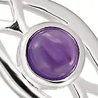 5/8 ct. t.w. Amethyst Celtic Knot Bangle Bracelet in Sterling Silver