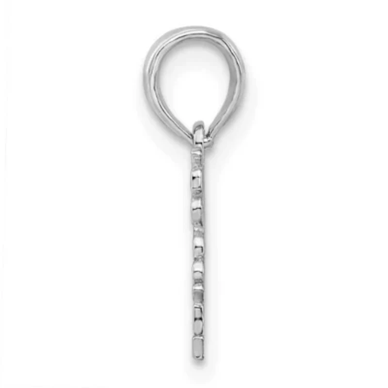 Sterling Silver Rhodium-plated Polished DADDYS LITTLE GIRL Pendant