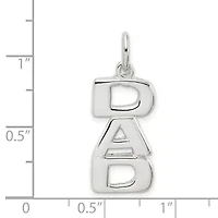 Sterling Silver DAD Charm