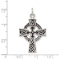Sterling Silver Antiqued Celtic Cross Charm