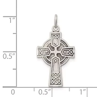 Sterling Silver Antiqued Small Celtic Cross Pendant