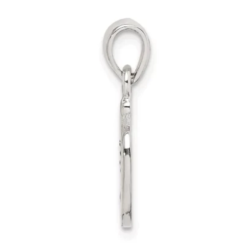 Sterling Silver Enamel Good Luck Horse Shoe Pendant