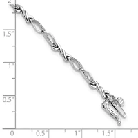 0.05 ct. t.w. Diamond Bracelet in Rhodium-plated Sterling Silver