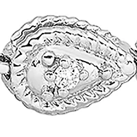 1/4 ct. t.w. Diamond Teardrop Link Bracelet in Rhodium Plated Sterling Silver