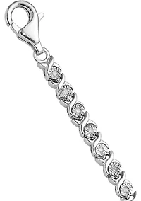 1/4 ct. t.w. Diamond Tennis Bracelet in Rhodium-plated Sterling Silver