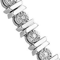 1/ ct. t.w. Diamond Tennis Bracelet in Rhodium Plated Sterling Silver