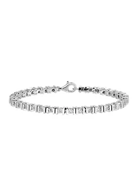 1/ ct. t.w. Diamond Tennis Bracelet in Rhodium Plated Sterling Silver