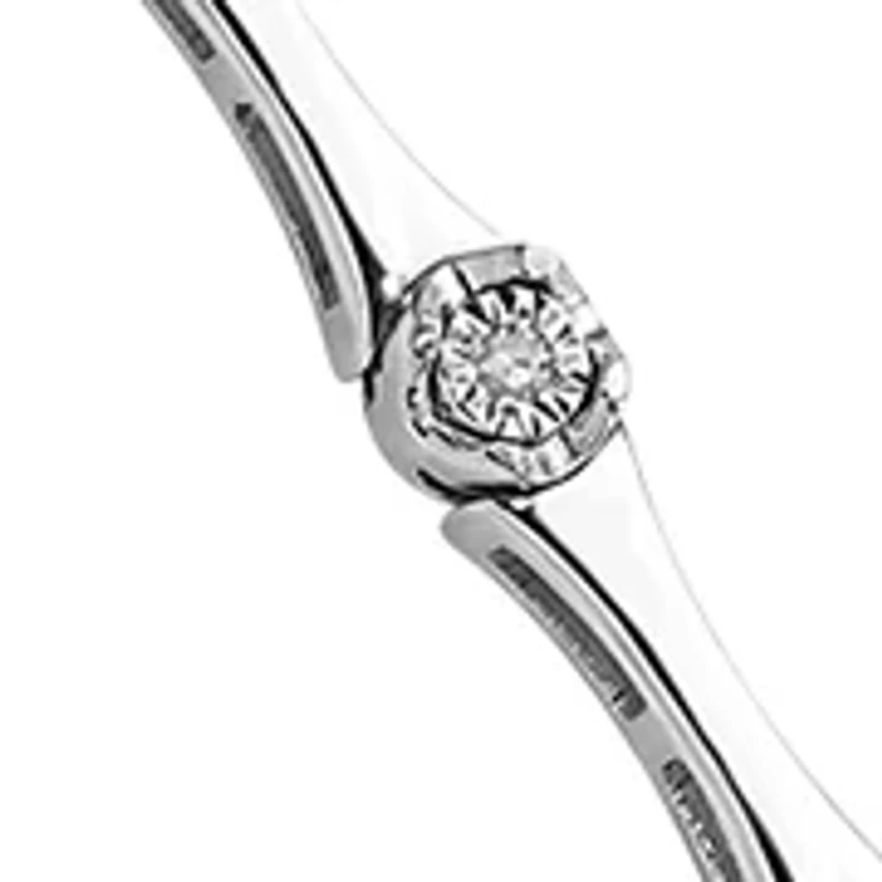 1/10 ct. t.w. Diamond Bracelet in Rhodium-plated Sterling Silver