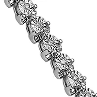 1/4 ct. t.w. Diamond Tennis Bracelet in Rhodium Plated Sterling Silver