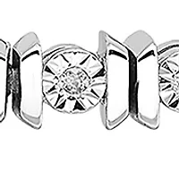 1/2 ct. t.w. Diamond Tennis Bracelet in Rhodium Plated Sterling Silver