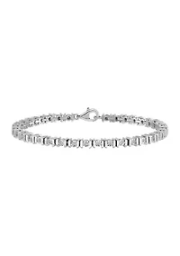 1/2 ct. t.w. Diamond Tennis Bracelet in Rhodium Plated Sterling Silver