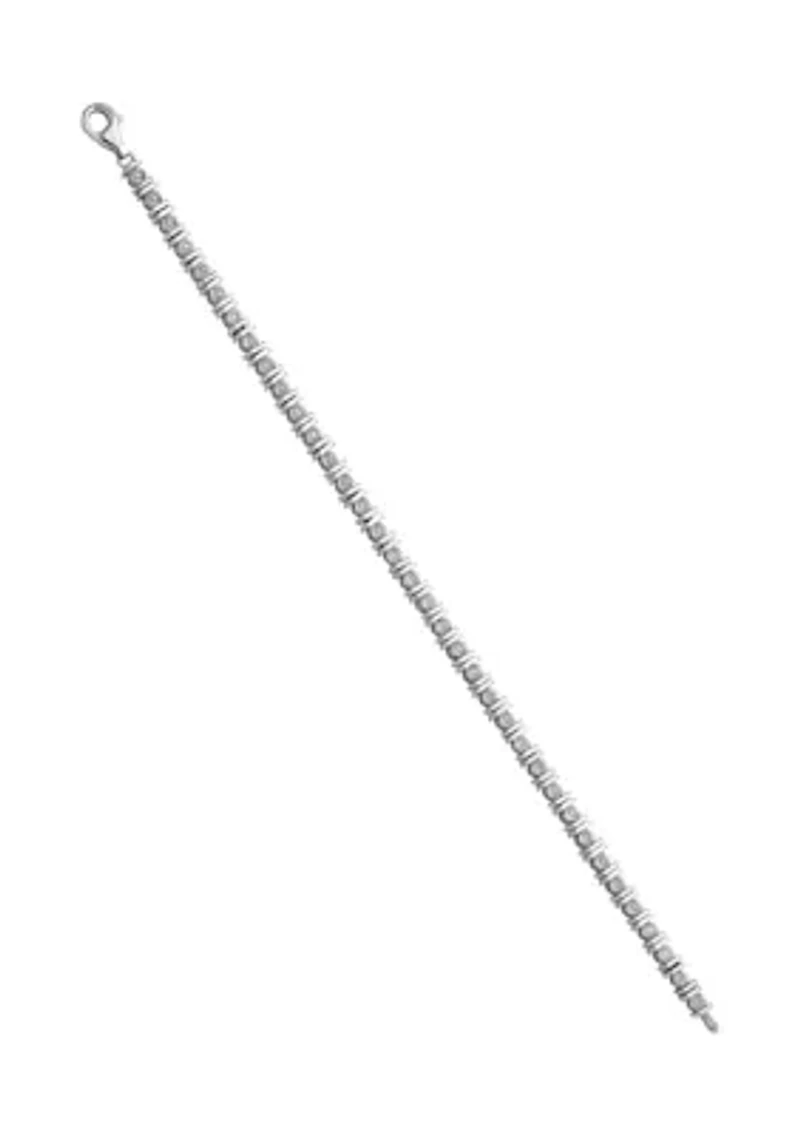 1/2 ct. t.w. Diamond Tennis Bracelet in Rhodium Plated Sterling Silver