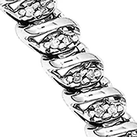 1/2 ct. t.w. Diamond Bracelet in Rhodium Plated Sterling Silver