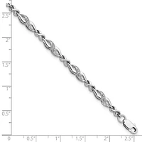 0.045 ct. t.w. Diamond Bracelet in Rhodium-plated Sterling Silver