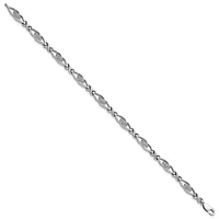 0.05 ct. t.w. Diamond Bracelet in Rhodium-plated Sterling Silver