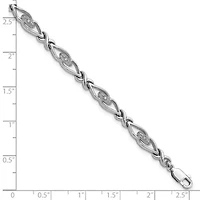 0.05 ct. t.w. Diamond Bracelet in Rhodium-plated Sterling Silver