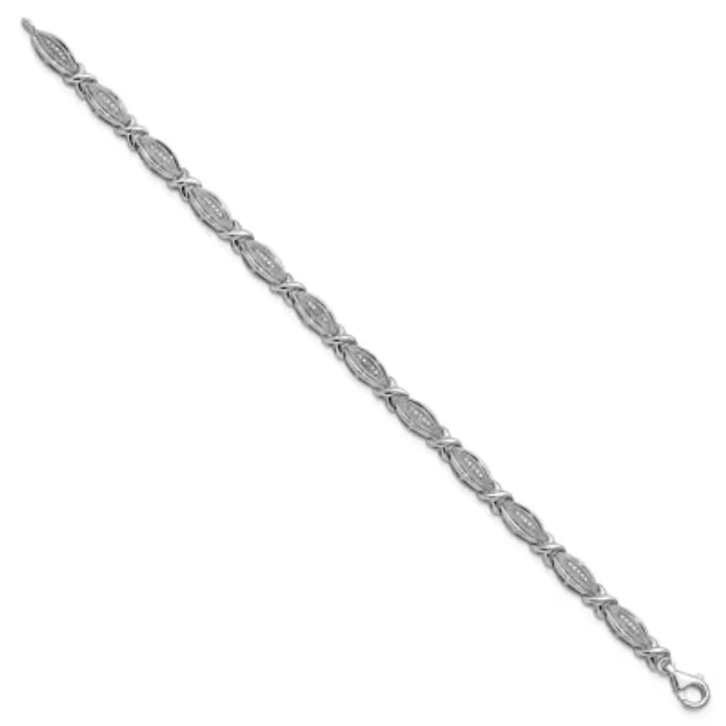 0.01 ct. t.w. Diamond Bracelet in Rhodium-plated Sterling Silver