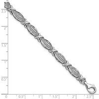 0.01 ct. t.w. Diamond Bracelet in Rhodium-plated Sterling Silver