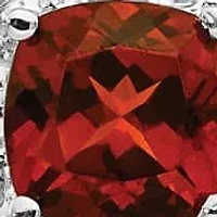 2.5 ct. t.w. Garnet and Diamond Accent Post Earrings in Rhodium-plated Sterling Silver