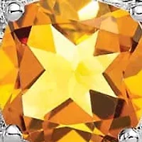 1.8 ct. t.w. Citrine and Diamond Accent Post Earrings in Rhodium-plated Sterling Silver