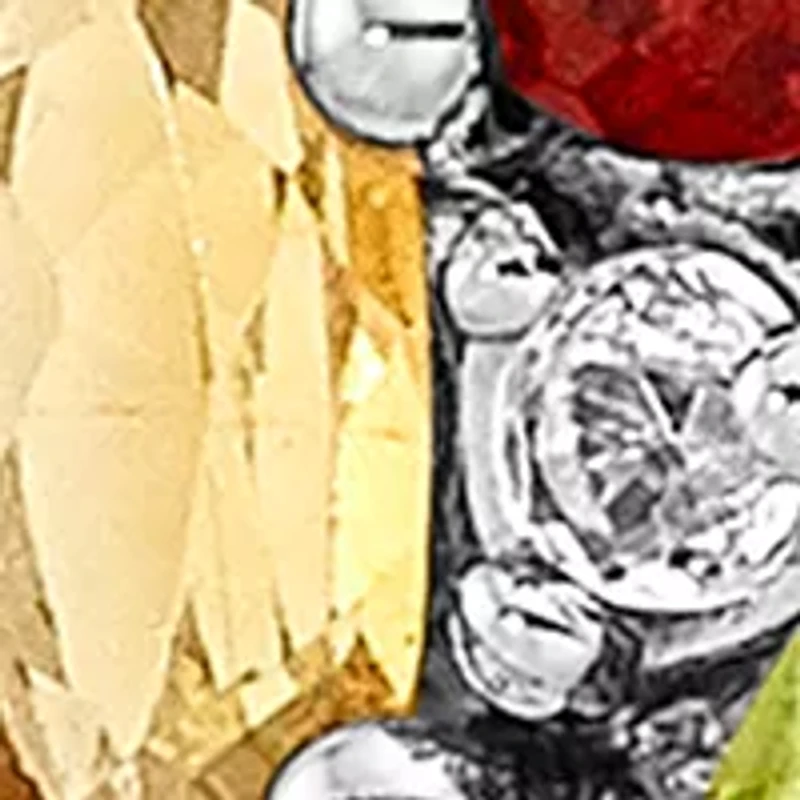 1.3 ct. t.w. Peridot, Citrine, Garnet and White Topaz Hinged Earrings in Rhodium-Plated Sterling Silver