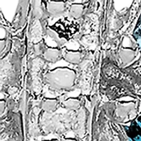 1/2 ct. t.w. Light Blue Topaz, 1 ct. t.w. London Blue Topaz and 1/10 ct. t.w. Diamond Dragonfly Earrings in Sterling Silver and 14K Gold True Two-Tone