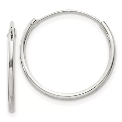 Sterling Silver 1.3mm Endless Hoop Earrings