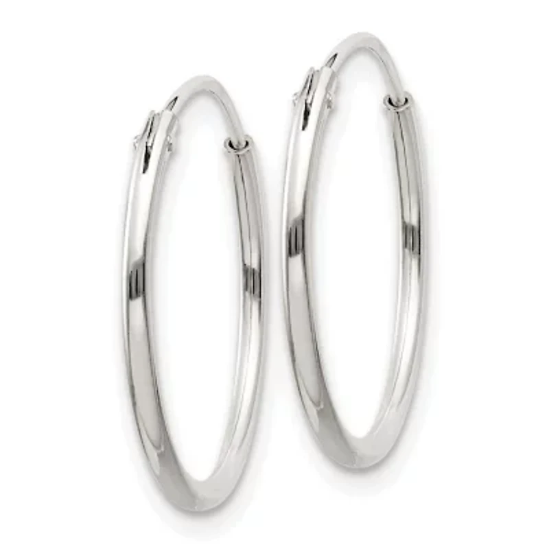 Sterling Silver 1.3mm Endless Hoop Earrings