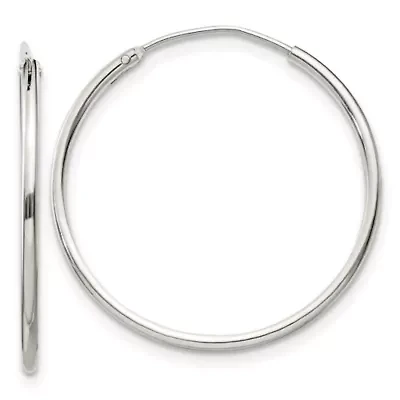 Sterling Silver 1.3mm Endless Hoop Earrings