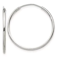 Sterling Silver 1.3mm Endless Hoop Earrings