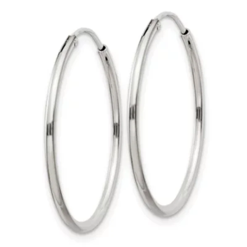 Sterling Silver 1.3mm Endless Hoop Earrings