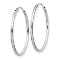Sterling Silver 1.3mm Endless Hoop Earrings
