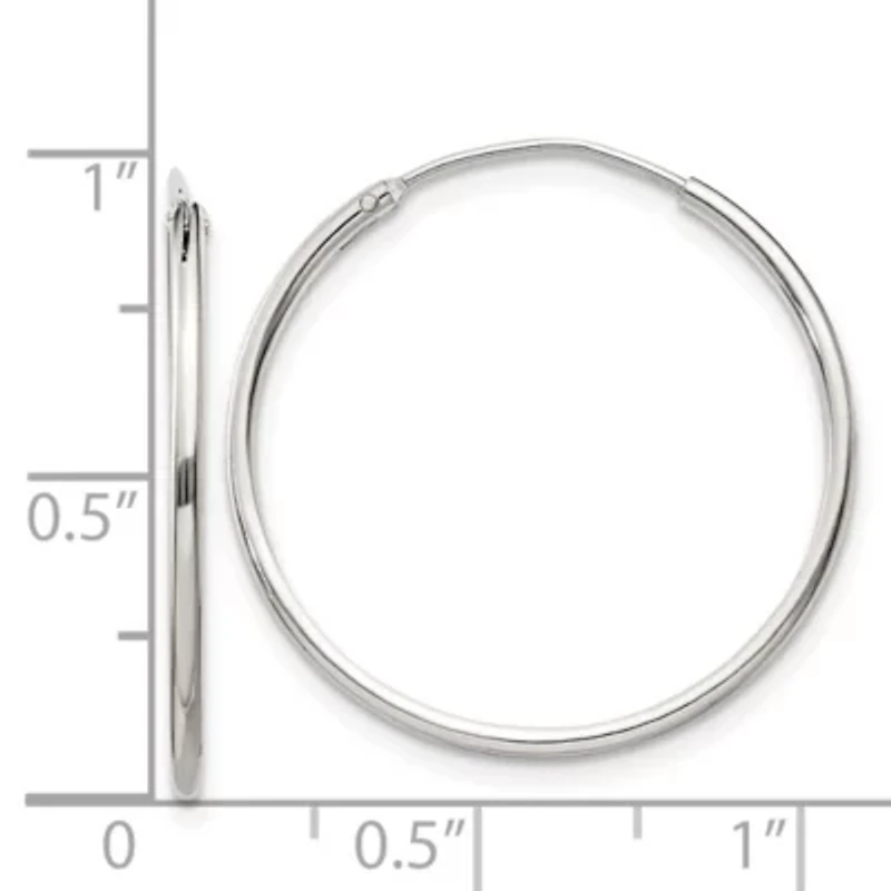 Sterling Silver 1.3mm Endless Hoop Earrings