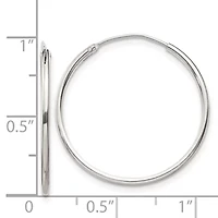 Sterling Silver 1.3mm Endless Hoop Earrings
