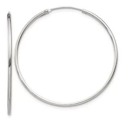 Sterling Silver 1.3mm Endless Hoop Earrings